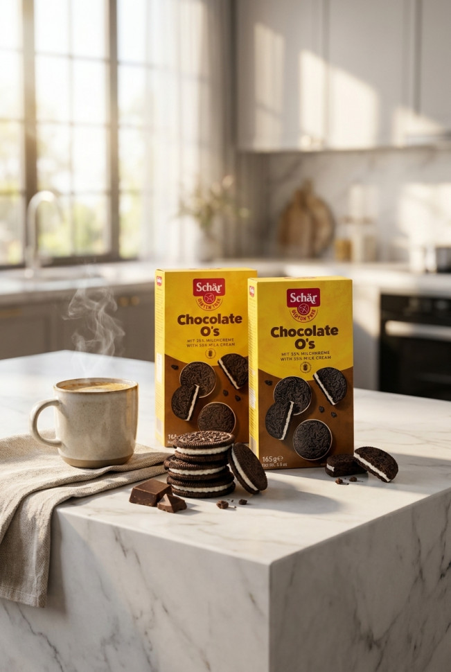 Chocolate Os Шоколадное печенье без глютена, Schär 2 уп х 165 г
