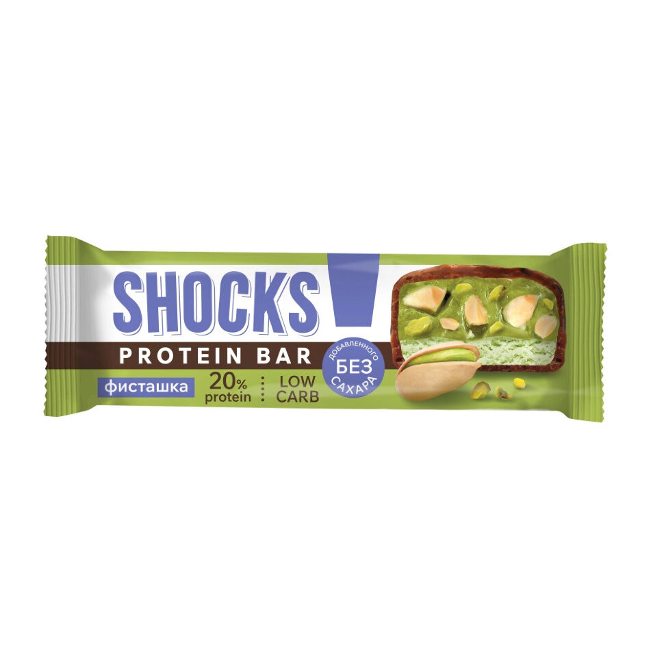 Протеиновый батончик SHOCKS! Фисташка 50 г