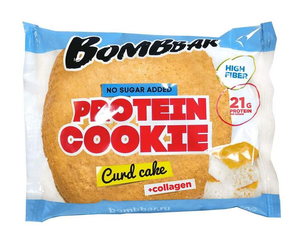 Протеиновое печенье Bombbar 60 г, Творожный кекс