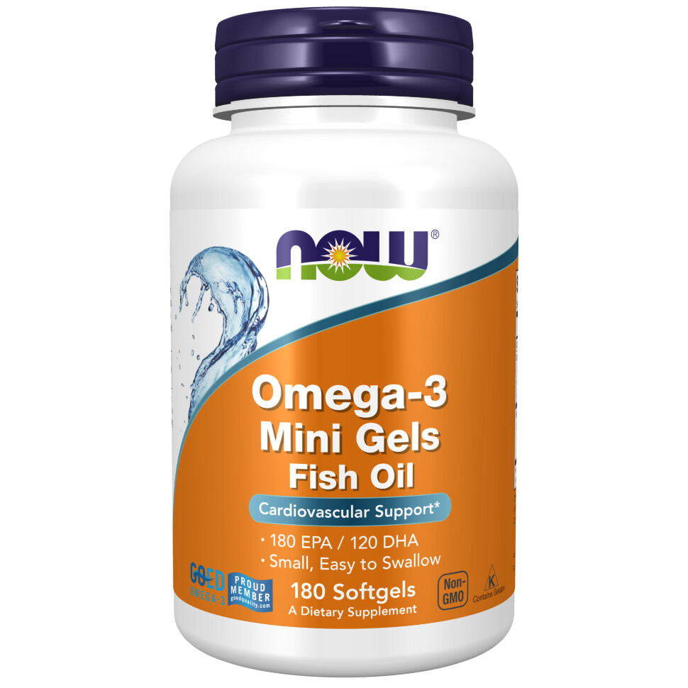 NOW Omega-3 Mini gels 180 Softgels