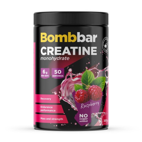 Креатин Creatine Monohydrate Bombbar со вкусом малины 300 г
