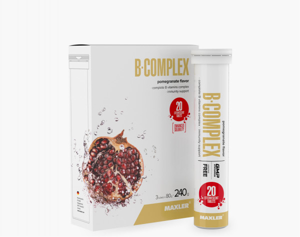Maxler B-Complex Effervescent, со вкусом апельсин, 20 шипучих таблеток