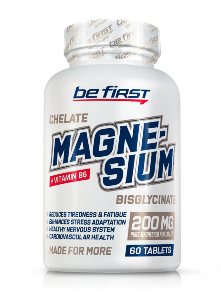 Be First Magnesium Сhelate + B6, 200 мг, 60 таблеток