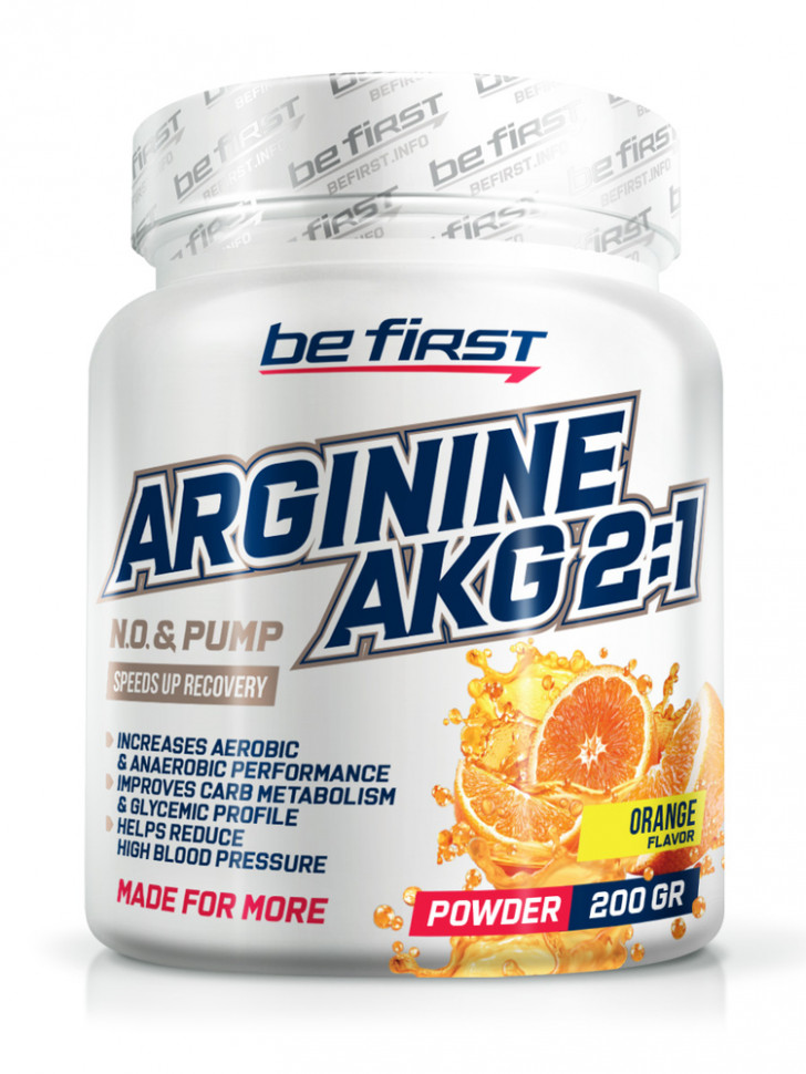 Be First Arginine AKG 2:1 Powder 200 г, Апельсин