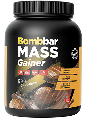 Гейнер Bombbar Pro Mass Gainer со вкусом Тройной шоколад 1000 г