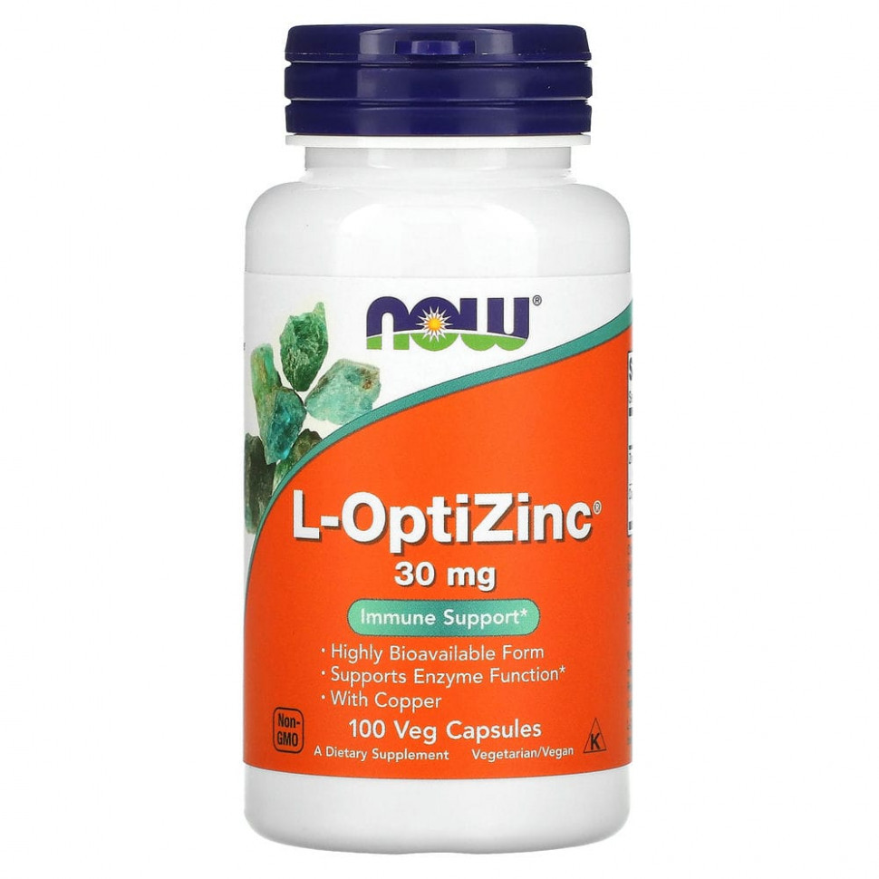 Now L-OptiZinc 30 mg + Copper 100 V-капcул