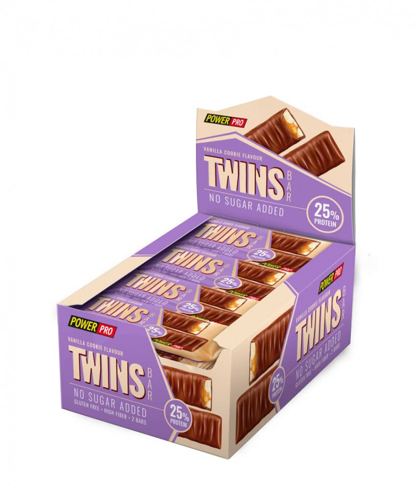 Батончик Twins Bar со вкусом Ванильное печенье 50 г