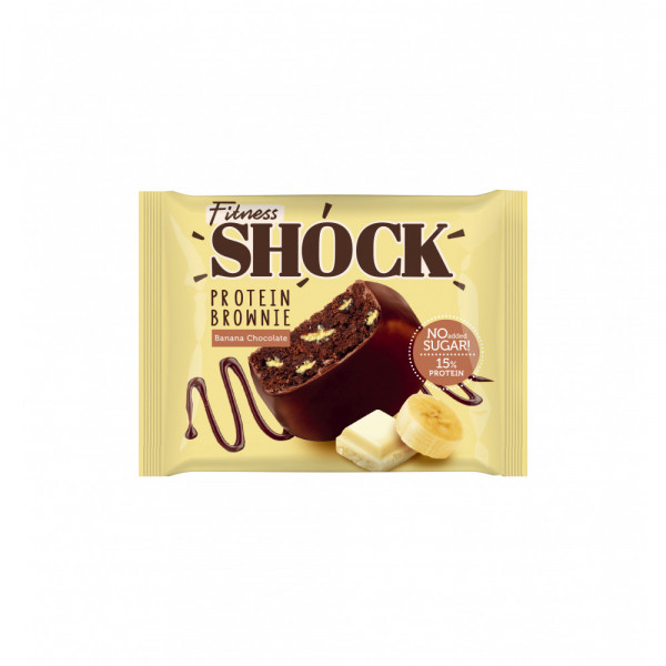 Пирожное брауни FitnesShock 50 г, Банан