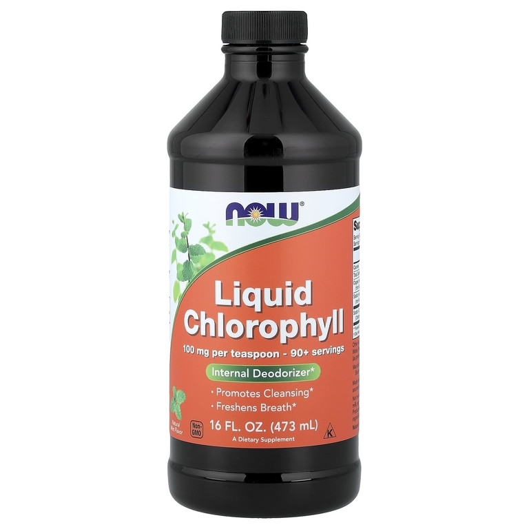 Now Foods жидкий хлорофилл, аромат натуральной мяты Chlorophyll Liquid 473 мл
