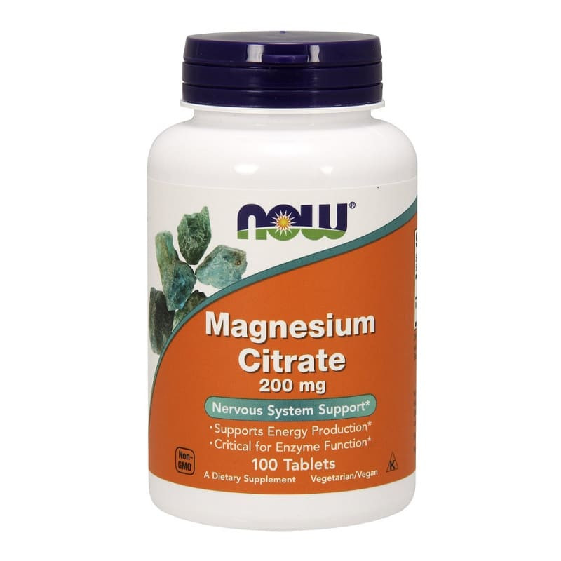 Now Magnesium Citrate 200 мг, 100 таблеток