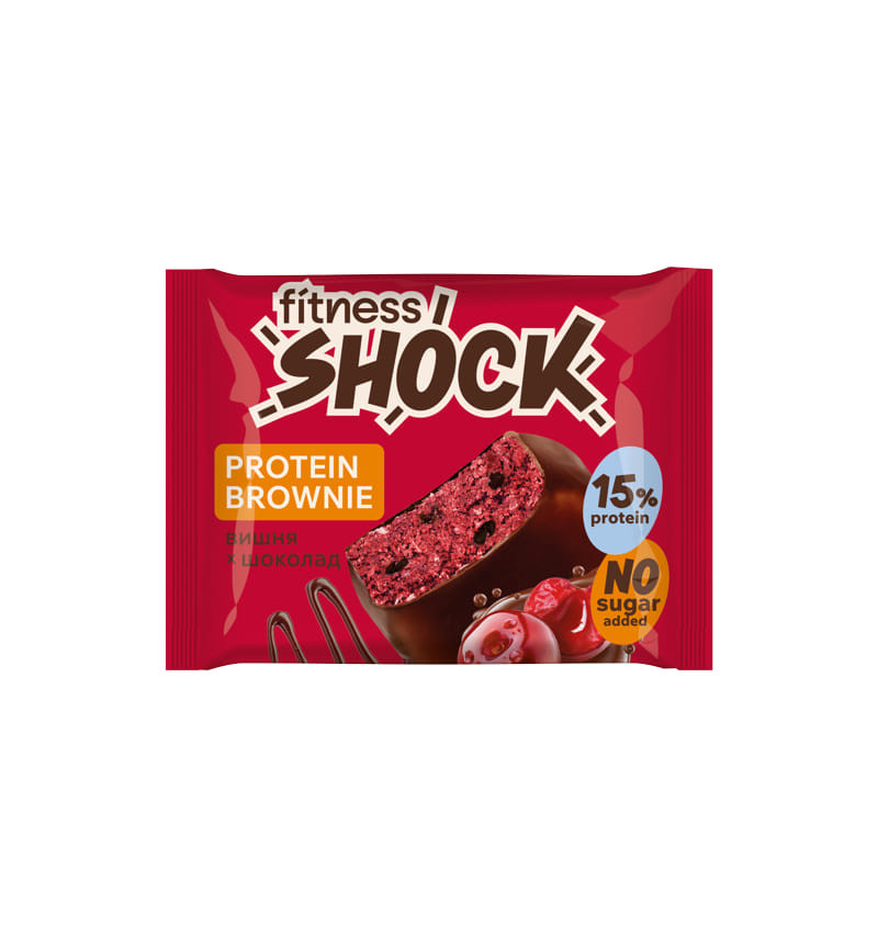 Брауни FitnesSHOCK Вишня-шоколад 50 г