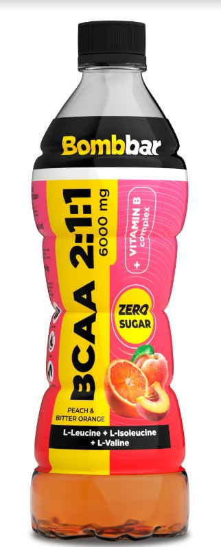 Напиток Bombbar BCAA 2:1:1 слабогазированный со вкусом персика и горького апельсина 500 мл