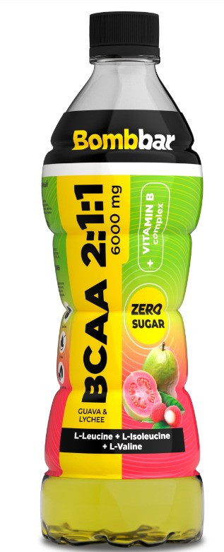 Напиток Bombbar BCAA 2:1:1 слабогазированный со вкусом гуавы и личи 500 мл