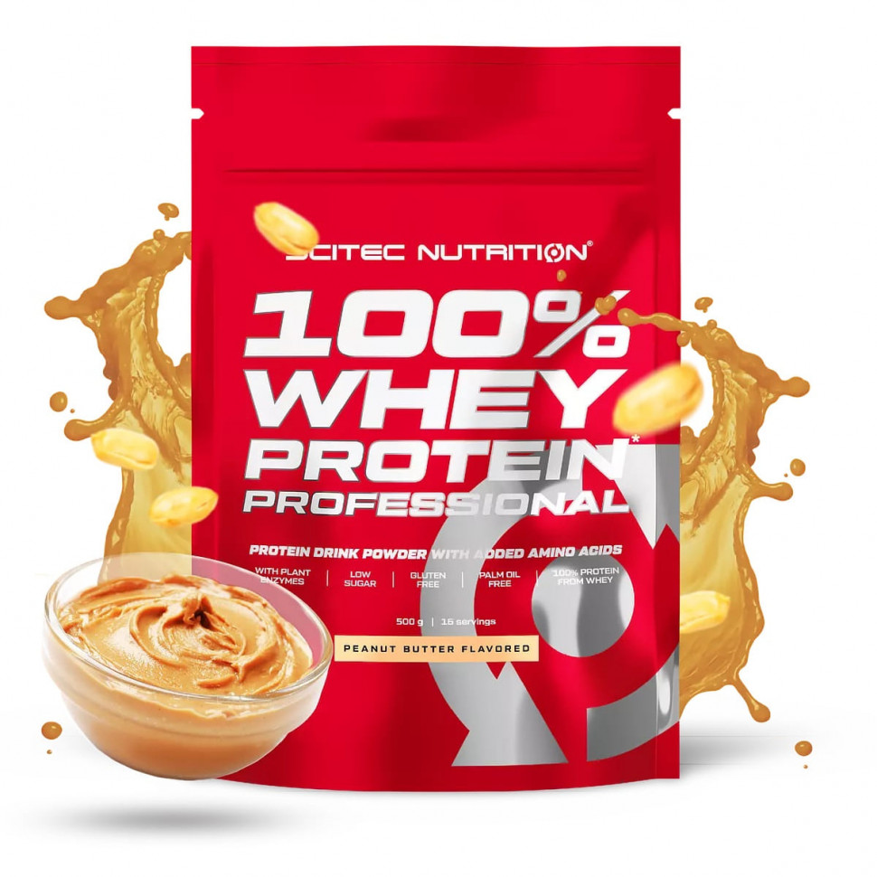 SN 100% Whey Protein Professional 500 г, Арахисовое масло