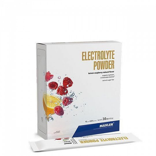 Maxler Electrolyte Powder 102 г (15х6,8 г) Лимон-малина