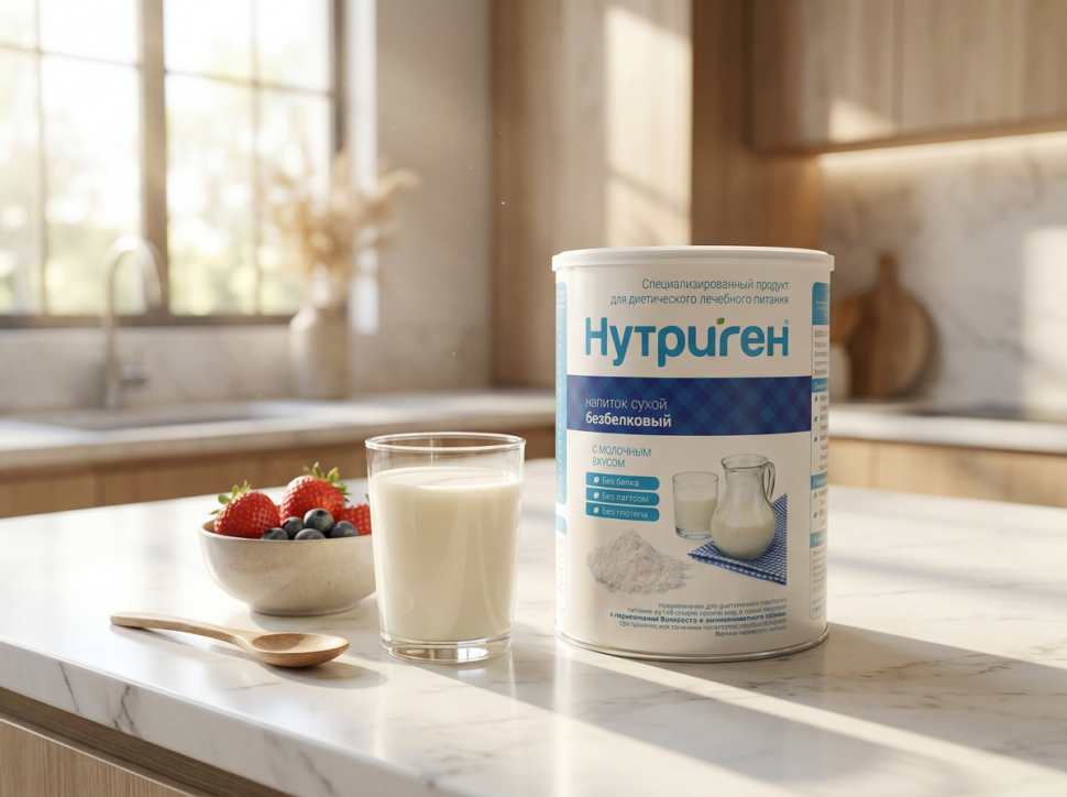 Нутриген Напиток сухой безбелковый с молочным вкусом без глютена и лактозы, 400 г  Инфаприм