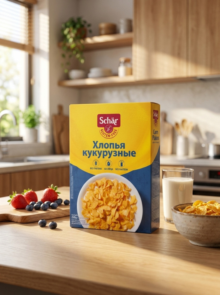 Кукурузные безглютеновые хлопья Corn Flakes