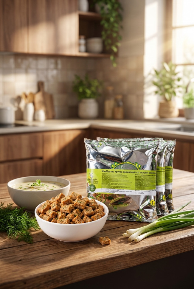 Крутон со вкусом сметана и лук МакМастер, 4 уп х 80 г