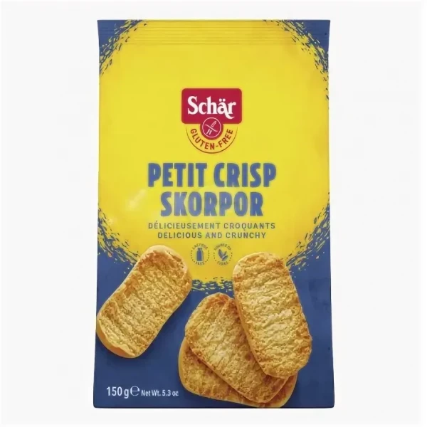 Хрустящие безглютеновые хлебцы Petit Crisp Skorpor, Dr. Schar