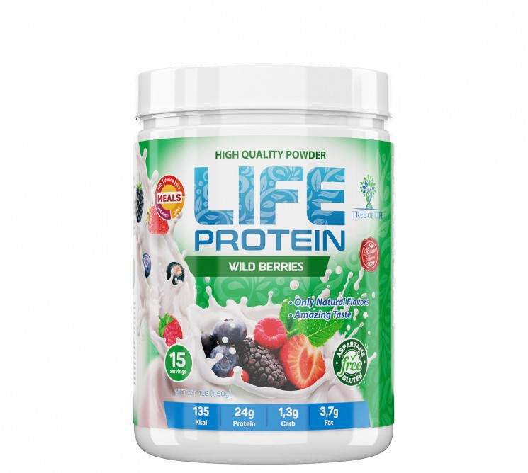 Протеин Tree of Life Life Protein Wild Berries 450 г, Лесные ягоды
